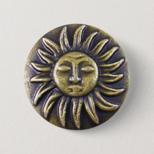 Sun Medallion 6 Cm Round Badge