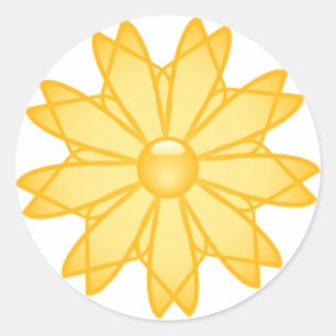 Sun Modern Design Classic Round Sticker