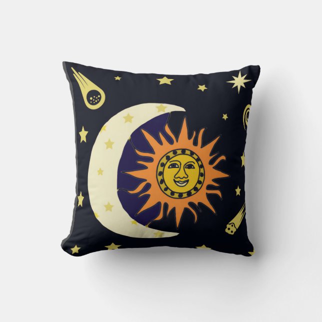 Sun Moon and Celestial Bodies  Cushion (Front)