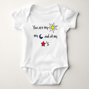 Sun Moon and Stars Baby Bodysuit