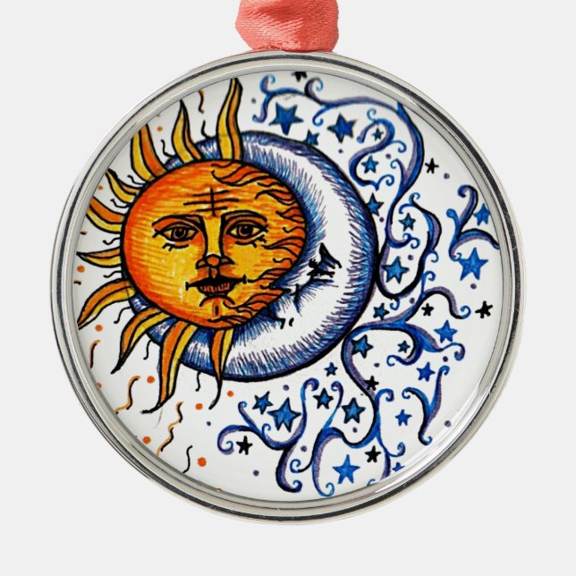 SUN MOON ART DESIGN METAL TREE DECORATION (Front)