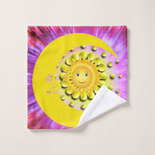 Sun Moon Hands Bathroom Towel Sets