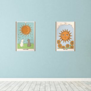 Sun & Moon Modern Tarot Illustrations