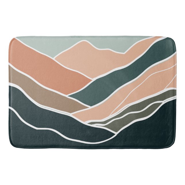 Sun & Moon Mountains Bath Mat (Front)