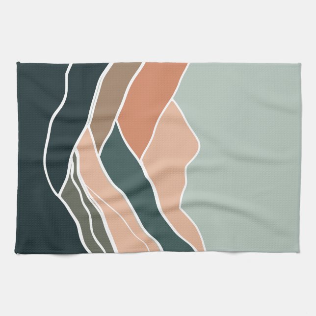 Sun & Moon Mountains Tea Towel (Horizontal)