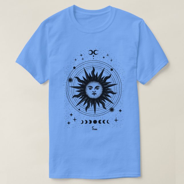 Sun Moon Phases T-Shirt (Design Front)