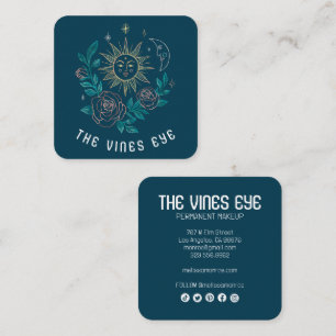 Sun Moon & Roses Magical Boho CUSTOM Social Media Square Business Card
