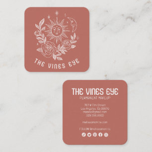 Sun Moon & Roses Magical Boho CUSTOM Social Media Square Business Card