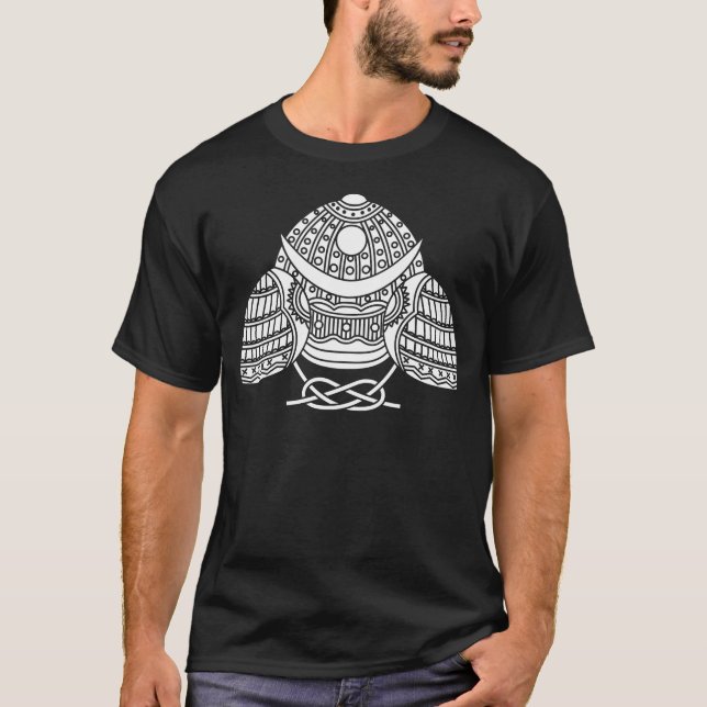 Sun moon Samurai helmet T-Shirt (Front)