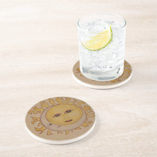 Sun Moon Sandstone Coaster