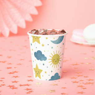 Sun, Moon & Stars Celestial Baby Shower Paper Cups