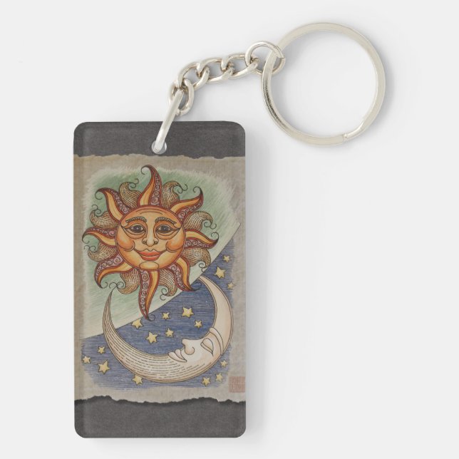 Sun Moon & Stars Key Ring (Back)