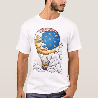 Sun Moon Stars Moon Balloon Aircraft Apparel T-Shirt