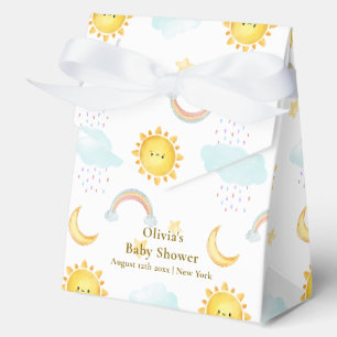 Sun Moon Stars Rainbow Raindrop Baby Shower Favour Box