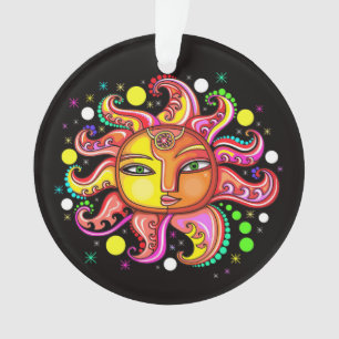 Sun Moon Stars Sunface Ornament