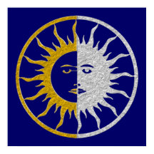SUN & MOON Symbol - gold silver