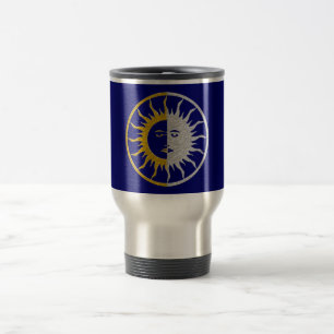 SUN & MOON Symbol - gold silver Travel Mug