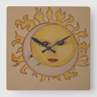 Sun Moon Wall Clock