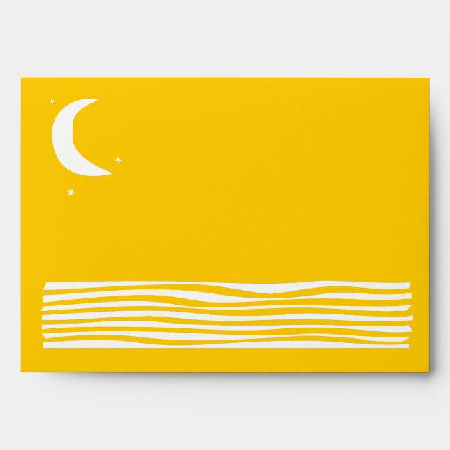 SUN MOON WATER Bar Bat Mitzvah Custom Envelope (Front)