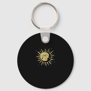 Sun Moon With 90s Witch Whimsigoth Aesthetic Key Ring