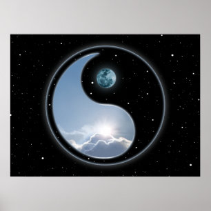 Sun-Moon Yin Yang Poster
