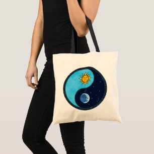 Sun Moon Yin Yang Symbol Tote Bag