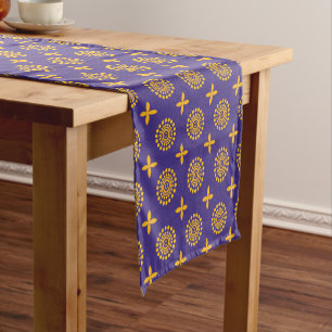 Sun Mosaic Pattern Short Table Runner