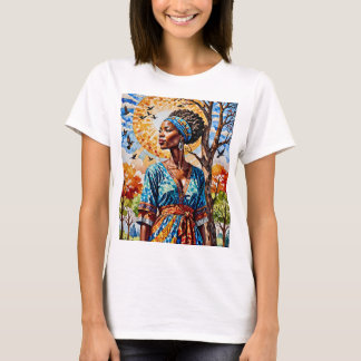 Sun Mosaic T-Shirt Vibrant Art Retro Style
