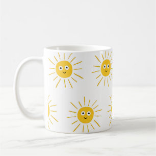 Sun motifs: vintage sketchy seamless. coffee mug