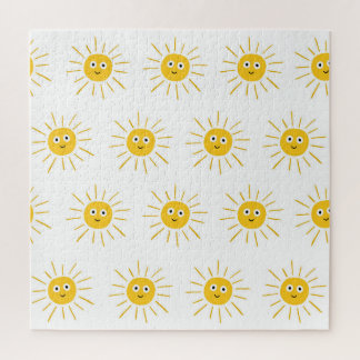 Sun motifs: vintage sketchy seamless. jigsaw puzzle