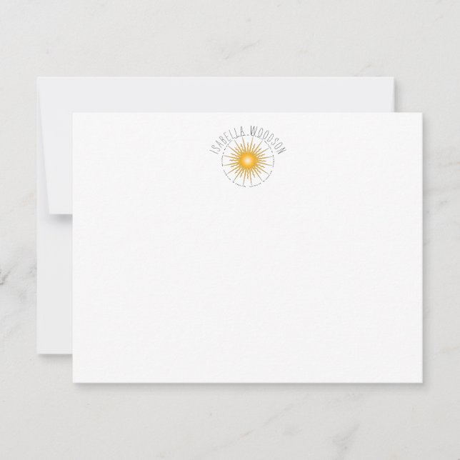 Sun Name  Card (Front)