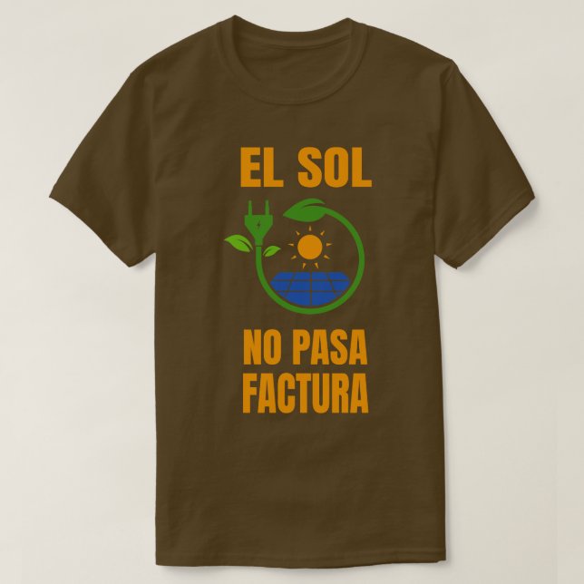 Sun No Bill Solar System Solar Power T-Shirt (Design Front)