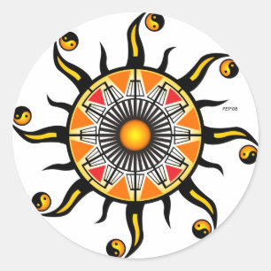 Sun of A Basket Classic Round Sticker
