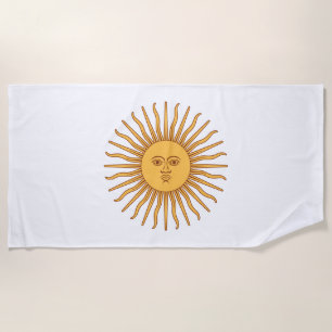 Sun of May (Argentinian Sun) Beach Towel