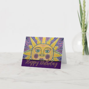 Sun on a Snowy Day Folded Greeting Card