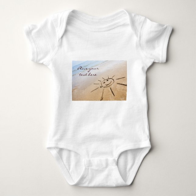 Sun On The Beach Baby Bodysuit (Front)