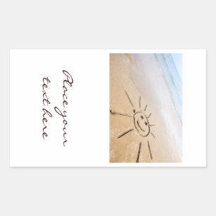 Sun On The Beach Rectangular Sticker