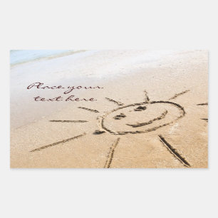 Sun On The Beach Rectangular Sticker
