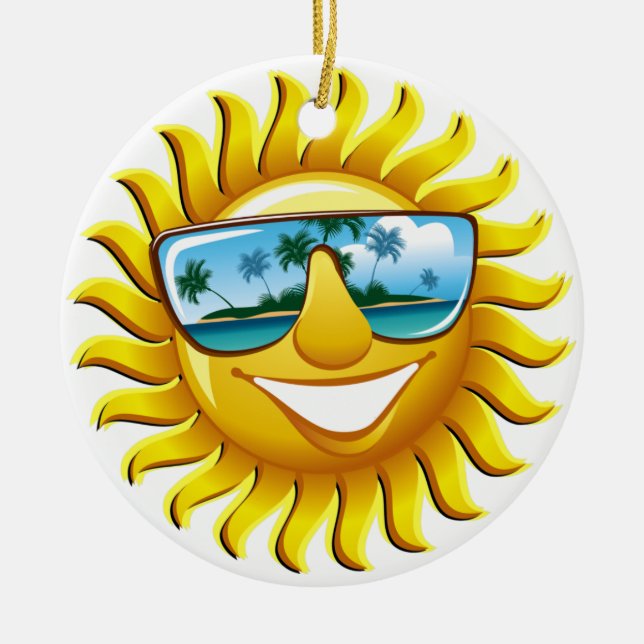 SUN Ornamenet Ceramic Tree Decoration (Front)