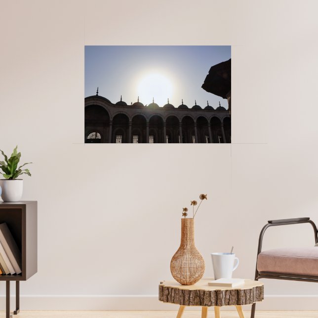 Sun Over Cairo Mosque Poster (Living Room 3)