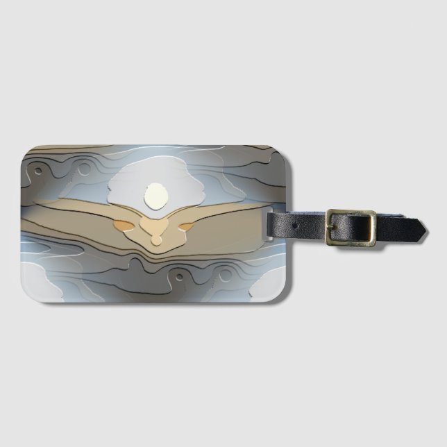 SUN OVER THE HILLS   LUGGAGE TAG (Front Horizontal)