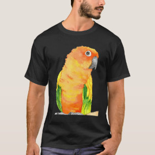 Sun Parakeet Watercolor Bird Parrot Conure Paint P T-Shirt