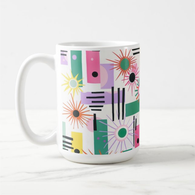 Sun Pattern whimsical Coffee Mug (Left)
