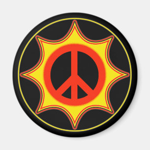 SUN PEACE SIGN MAGNET