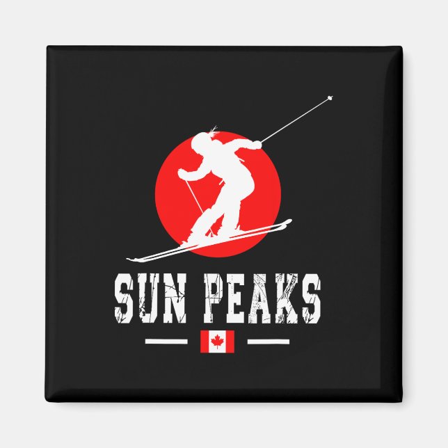 Sun Peaks Canada Ski Resort Rocky Mountains Canadi Magnet (Front)