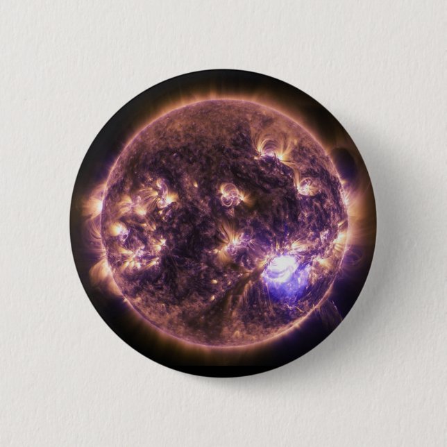 Sun power 6 cm round badge (Front)