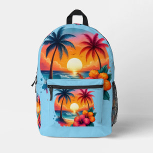 Sun printed backpack