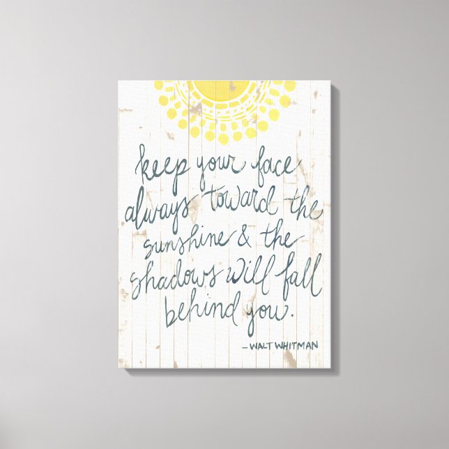 Sun Quote III Canvas Print (Front)