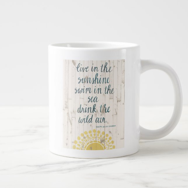 Sun Quote IV Large Coffee Mug (Right)