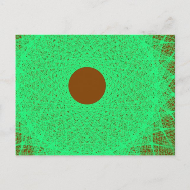 sun radiating mint colour light postcard (Front)